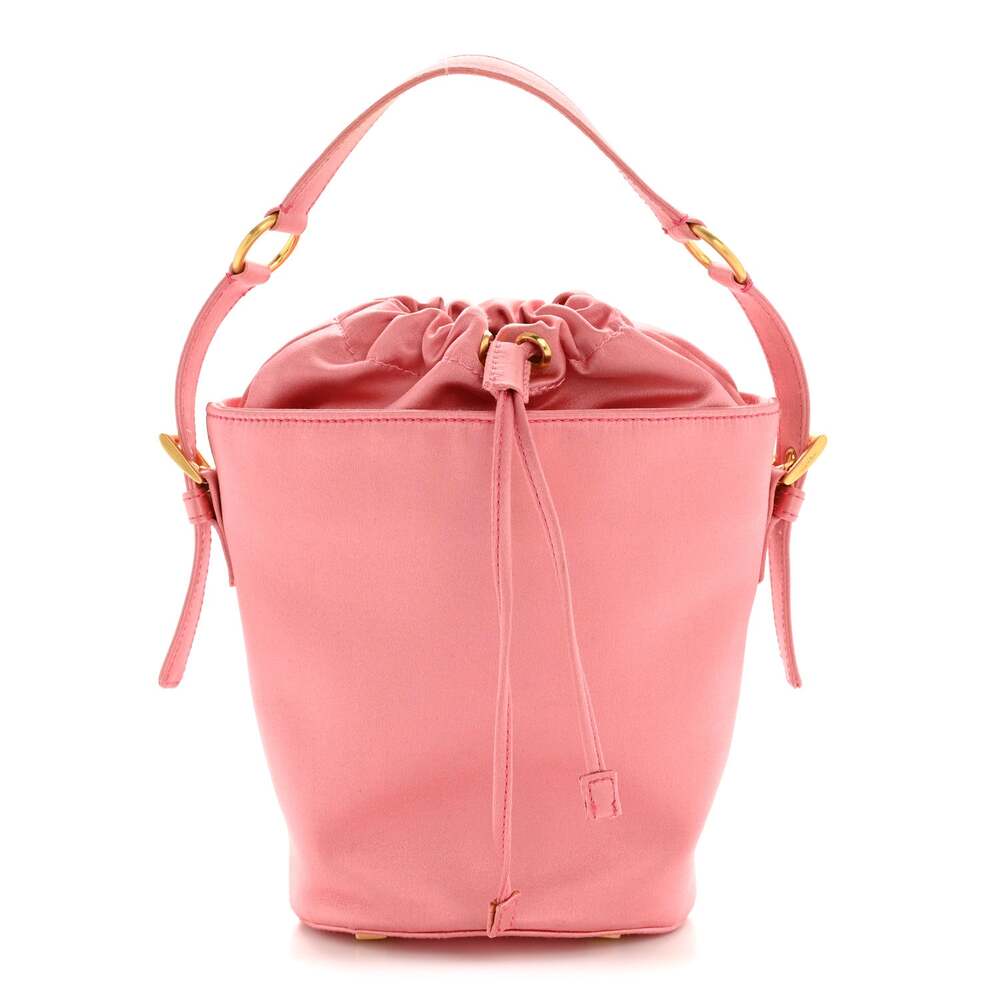 Prada Satin Raso Bucket Bag Pink #264703P47B